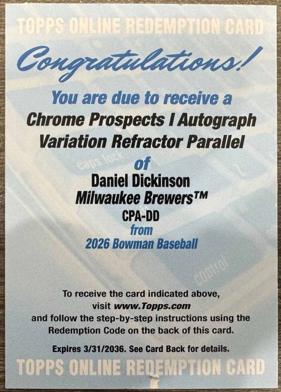 Daniel Dickinson #CPA-DD