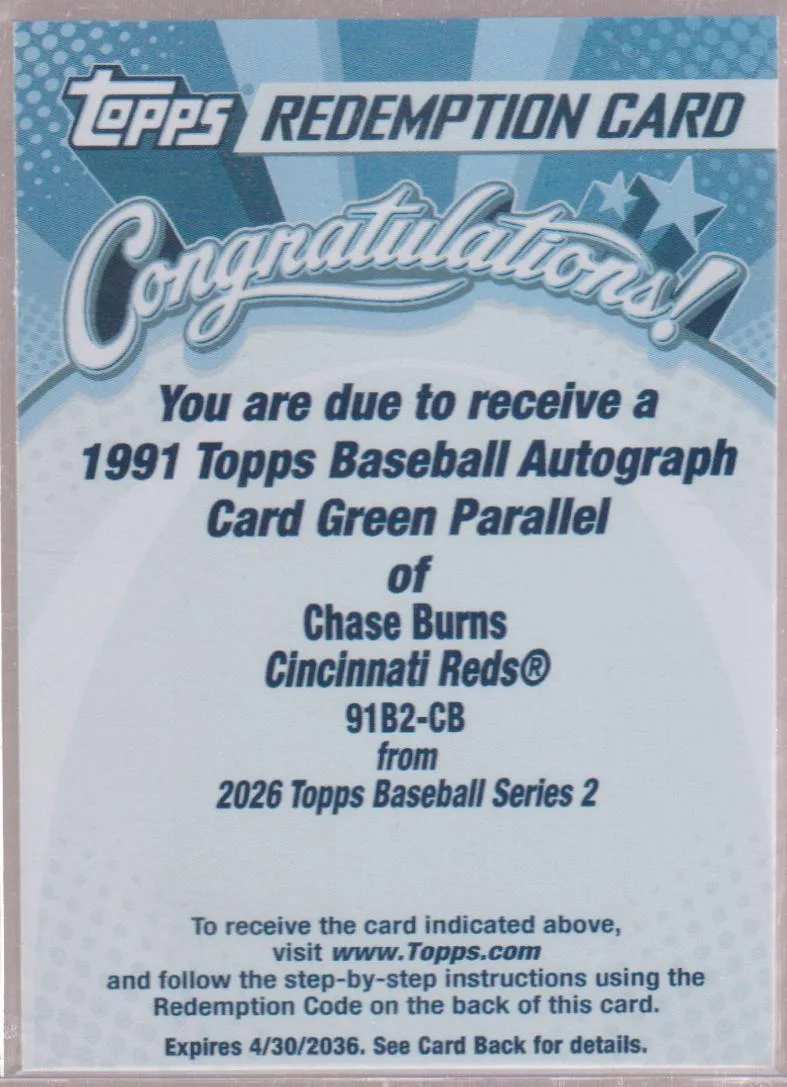 Chase Burns #91B2-CB