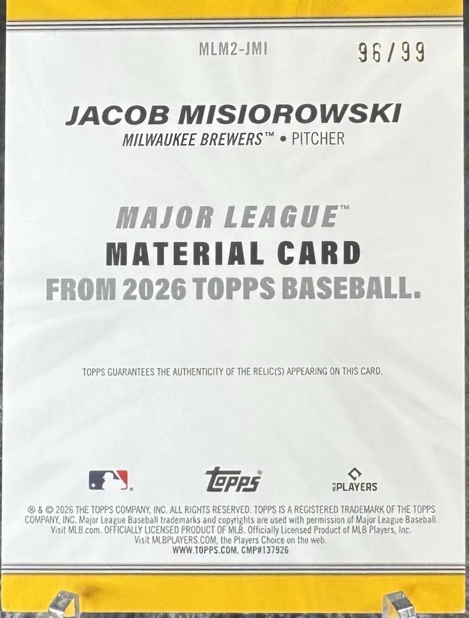Jacob Misiorowski #MLM2-JMI